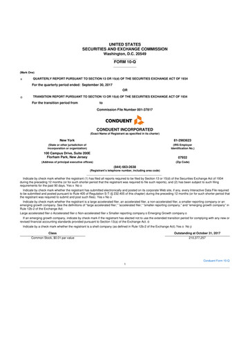 Miniature Conduent 10-Q Rapport trimestriel 2017 