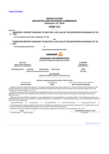 Miniature Conduent 10-Q Rapport trimestriel 2019 