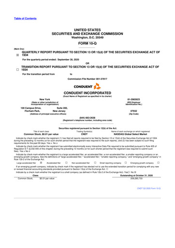 Miniature Conduent 10-Q Rapport trimestriel 2020 