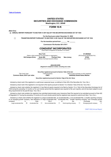 Thumbnail Conduent 10-K Annual Report 2022