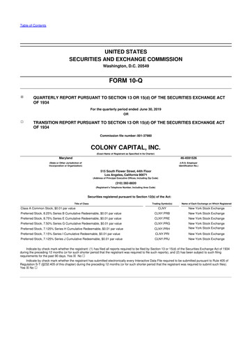 Thumbnail DigitalBridge Group 10-Q Quarterly Report FY2019 