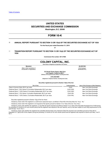 Thumbnail DigitalBridge Group 10-K Annual Report 2019