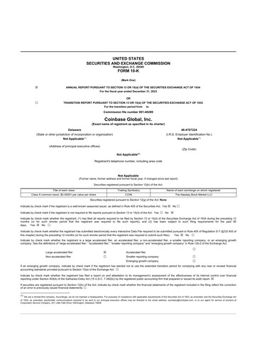 Thumbnail Coinbase 10-K Annual Report 2023