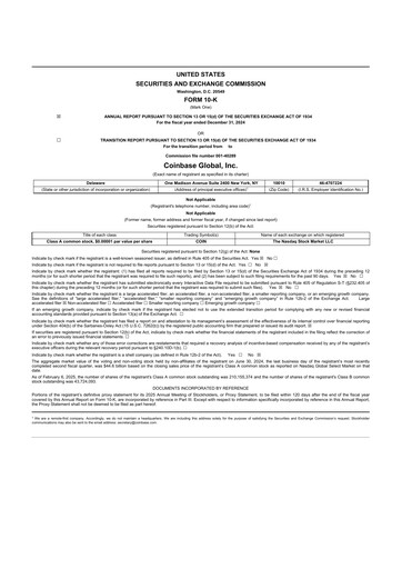 Thumbnail Coinbase 10-K Annual Report 2024