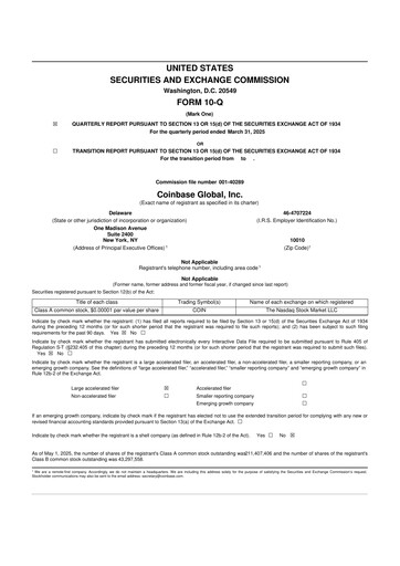Thumbnail Coinbase 10-Q Quarterly Report FY2025 