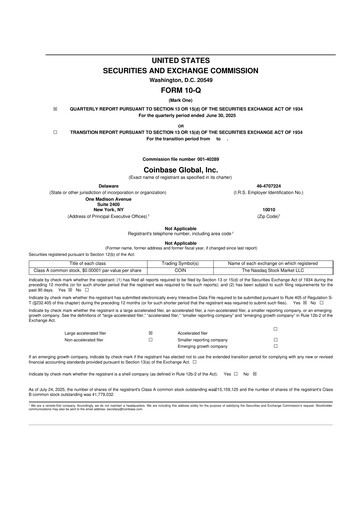 Thumbnail Coinbase 10-Q Quarterly Report FY2025 