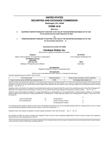 Thumbnail Coinbase 10-Q Quarterly Report FY2025 