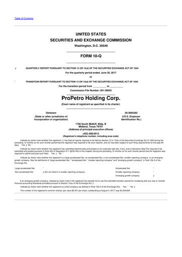 Thumbnail ProPetro 10-Q Quarterly Report FY2017 