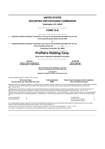 Thumbnail ProPetro 10-Q Quarterly Report FY2024 