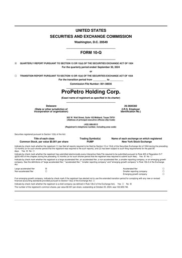 Thumbnail ProPetro 10-Q Quarterly Report FY2024 