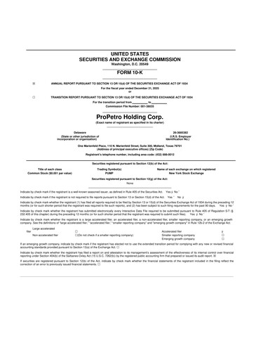 Thumbnail ProPetro 10-K Annual Report 2025