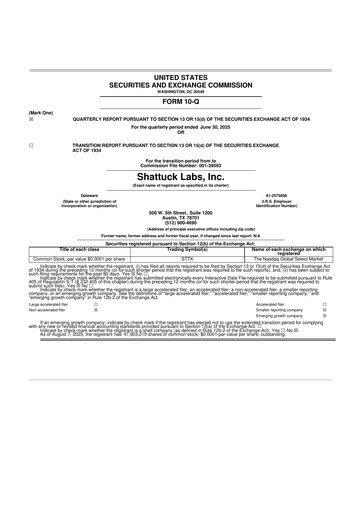 Thumbnail Shattuck Labs 10-Q Quarterly Report FY2025 