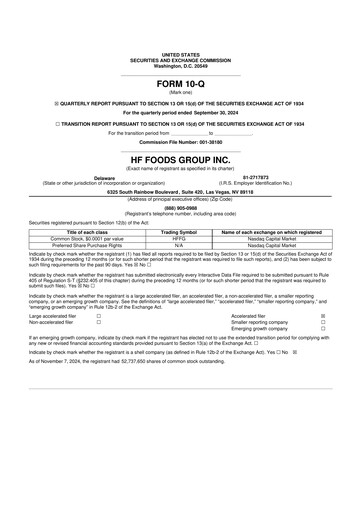 Thumbnail HF Foods Group
 10-Q Quarterly Report FY2024 