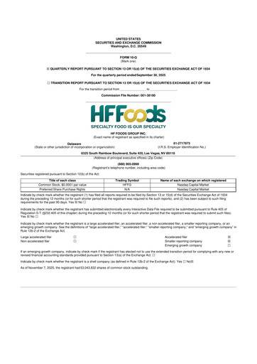 Thumbnail HF Foods Group
 10-Q Quarterly Report FY2025 