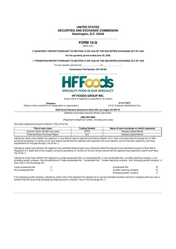 Thumbnail HF Foods Group
 10-Q Quarterly Report FY2026 