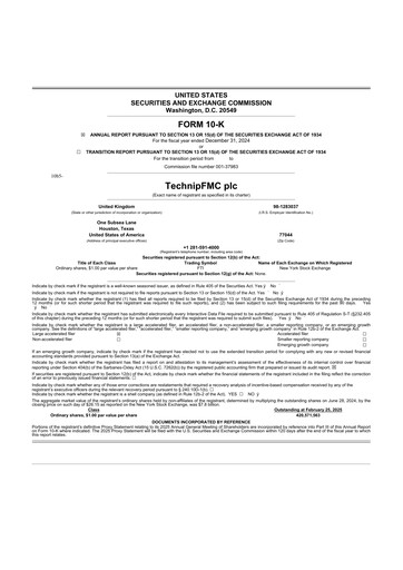 Thumbnail TechnipFMC
 10-K Annual Report 2024