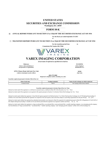 Thumbnail Varex Imaging
 10-K Annual Report 2023