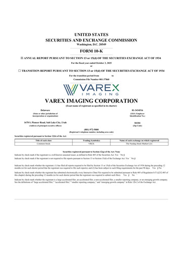 Thumbnail Varex Imaging
 10-K Annual Report 2025
