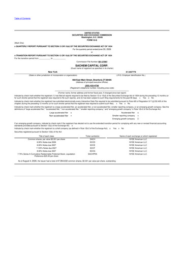 Thumbnail Sachem Capital
 10-Q Quarterly Report FY2026 