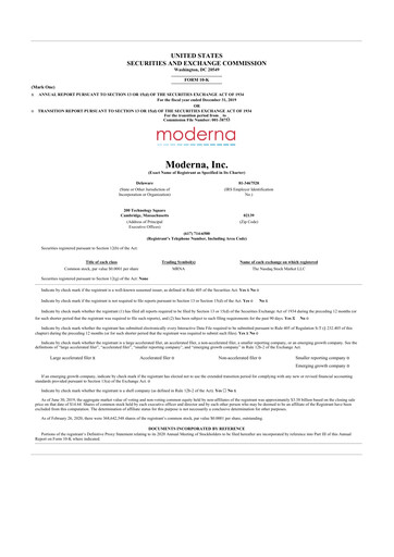 Thumbnail Moderna
 10-K Annual Report 2019