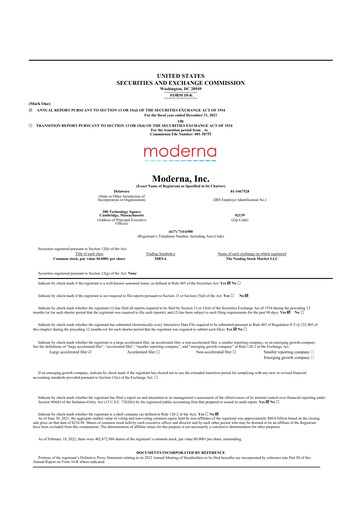 Thumbnail Moderna
 10-K Annual Report 2021