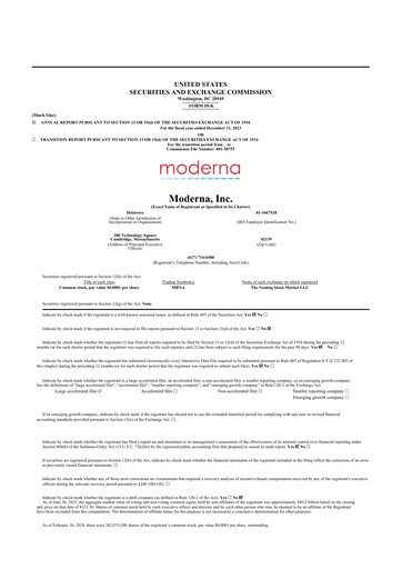 Thumbnail Moderna
 10-K Annual Report 2023