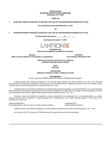 Thumbnail Lantronix 10-Q Quarterly Report FY2017 