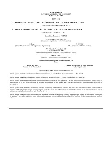 Thumbnail Atomera 10-K Annual Report 2016