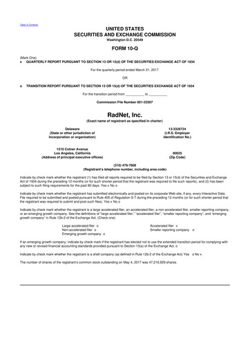 Thumbnail RadNet 10-Q Quarterly Report FY2017 