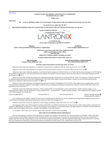 Thumbnail Lantronix 10-K Annual Report 2017