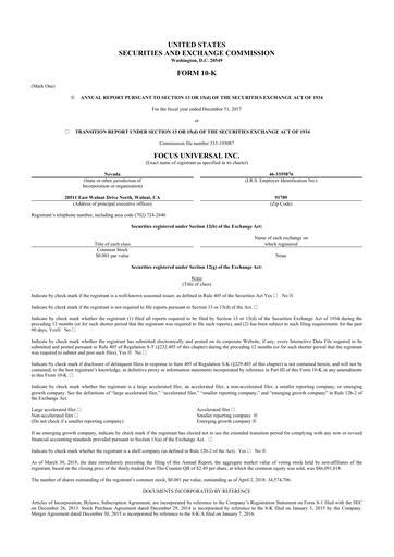 Thumbnail Focus Universal 10-K Annual Report 2017