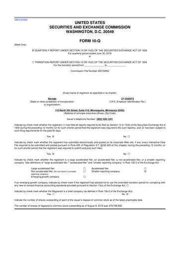 Thumbnail Sow Good 10-Q Quarterly Report FY2018 