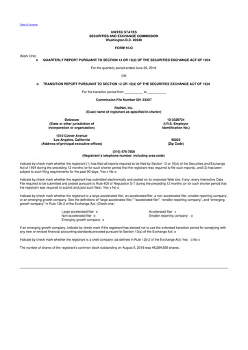 Thumbnail RadNet 10-Q Quarterly Report FY2018 