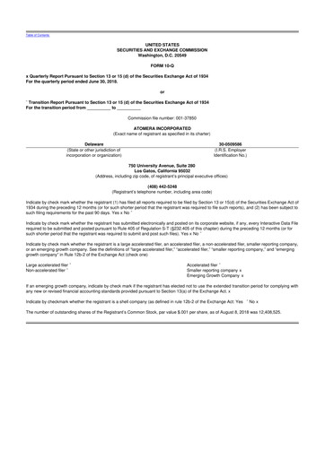 Thumbnail Atomera 10-Q Quarterly Report FY2018 