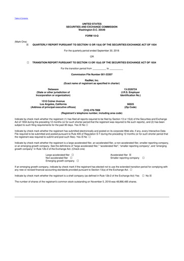 Thumbnail RadNet 10-Q Quarterly Report FY2018 