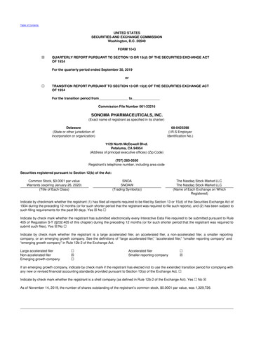 Vorschaubild Sonoma Pharmaceuticals 10-Q Quartalsbericht 2020 