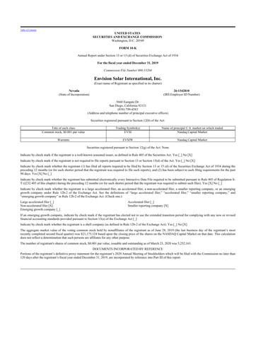 Thumbnail Beam Global 10-K Annual Report 2019