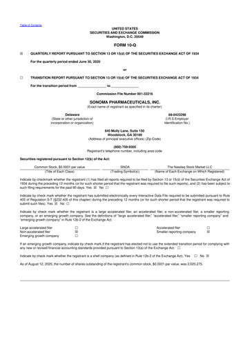 Vorschaubild Sonoma Pharmaceuticals 10-Q Quartalsbericht 2021 