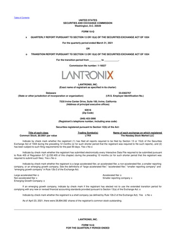Thumbnail Lantronix 10-Q Quarterly Report FY2021 
