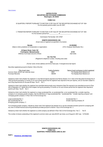 Thumbnail Xenetic Biosciences 10-Q Quarterly Report FY2021 