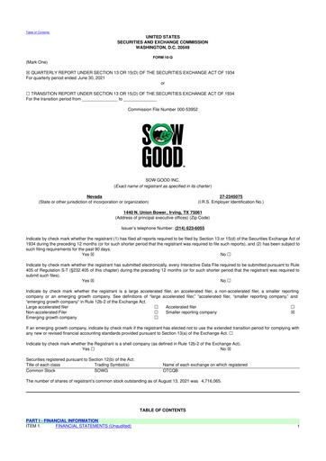Thumbnail Sow Good 10-Q Quarterly Report FY2021 