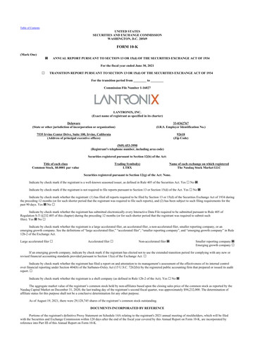 Thumbnail Lantronix 10-K Annual Report 2021