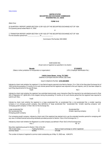 Thumbnail Sow Good 10-Q Quarterly Report FY2022 