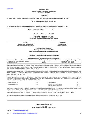 Thumbnail Xenetic Biosciences 10-Q Quarterly Report FY2022 