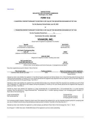 Vorschaubild Vivakor 10-Q Quartalsbericht 2022 