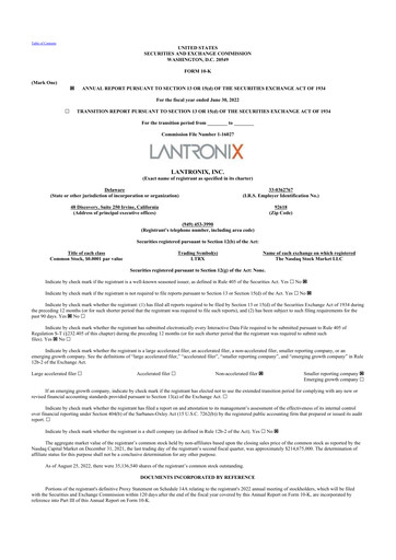 Thumbnail Lantronix 10-K Annual Report 2022
