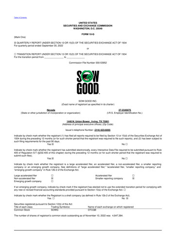 Thumbnail Sow Good 10-Q Quarterly Report FY2022 