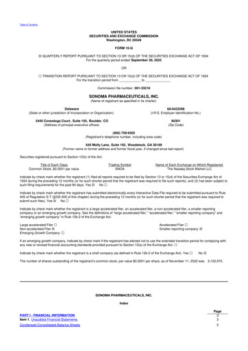 Vorschaubild Sonoma Pharmaceuticals 10-Q Quartalsbericht 2023 