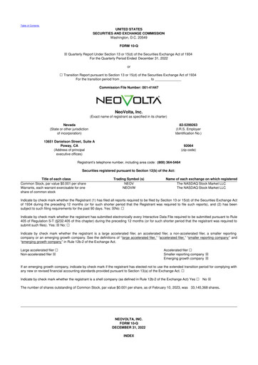 Vorschaubild NeoVolta 10-Q Quartalsbericht 2023 