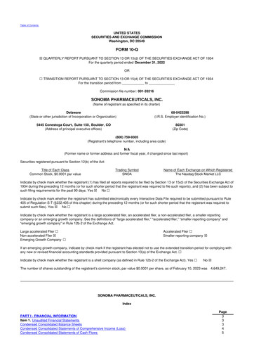 Vorschaubild Sonoma Pharmaceuticals 10-Q Quartalsbericht 2023 